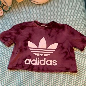 tye dye adidas cropped shirt
